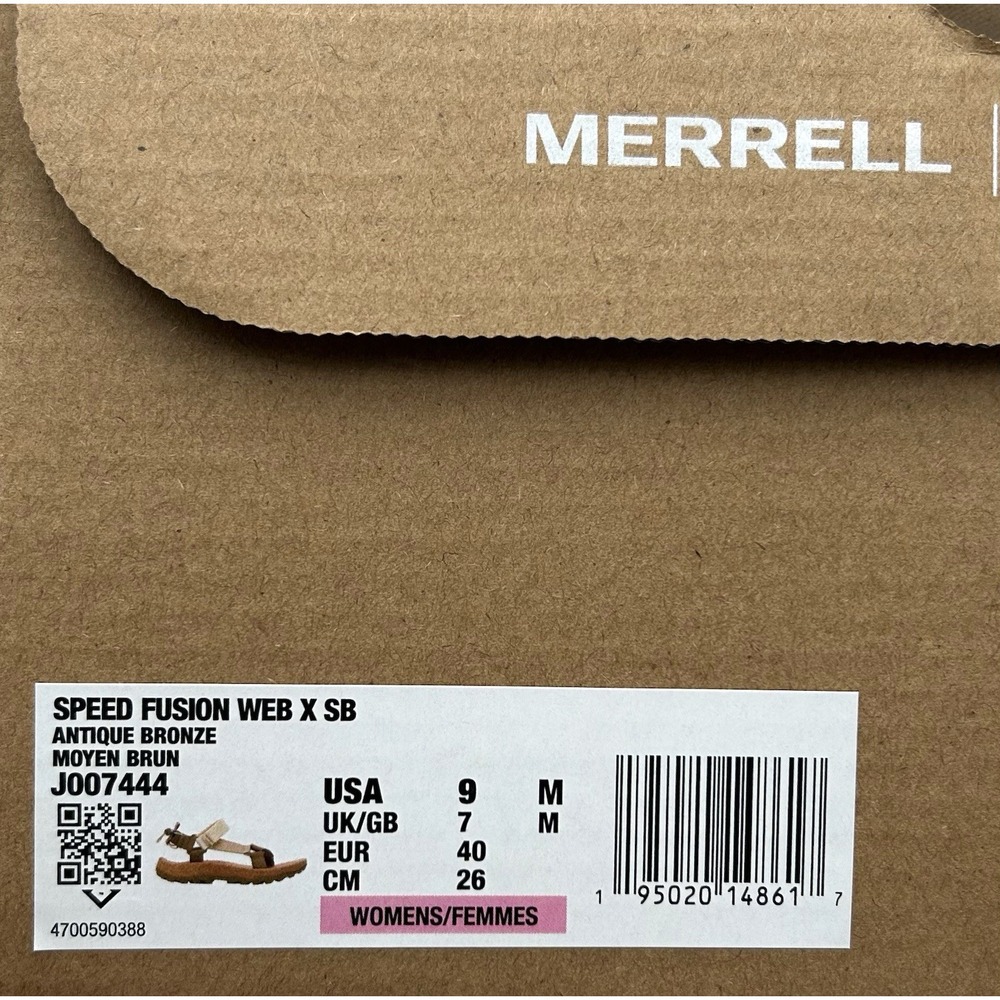 Merrell Womens Speed Fusion Sport Sandals Size 9 Bronze Hiking Outdoor Trail - Picture 12 of 15